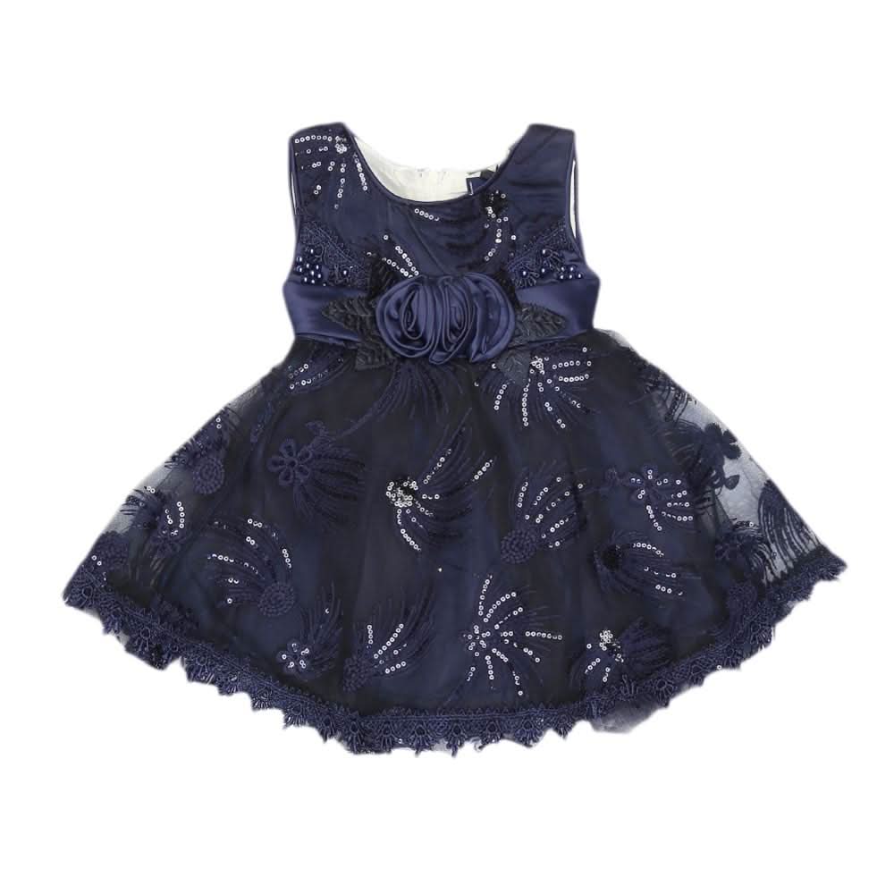 Girls Fancy Frock Navy Blue, Kids, Girls Frocks, Chase Value, Chase Value