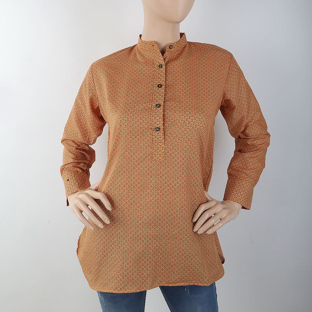 Women's Plain Kurti - Mustard, Women, Ready Kurtis, Chase Value, Chase Value