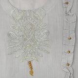 Girls Embroidered 3Pcs Shalwar Suit - Grey, Girls Shalwar Kameez, Chase Value, Chase Value