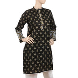 Women's Dobby Printed Kurti - Black, Women, Ready Kurtis, Chase Value, Chase Value
