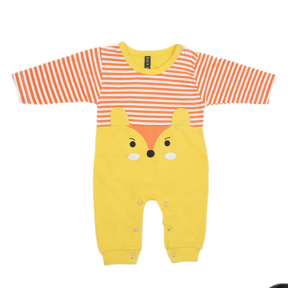 Newborn Boys Full Sleeves Romper 44031 - Yellow, Kids, New Born Boys Rompers, Chase Value, Chase Value