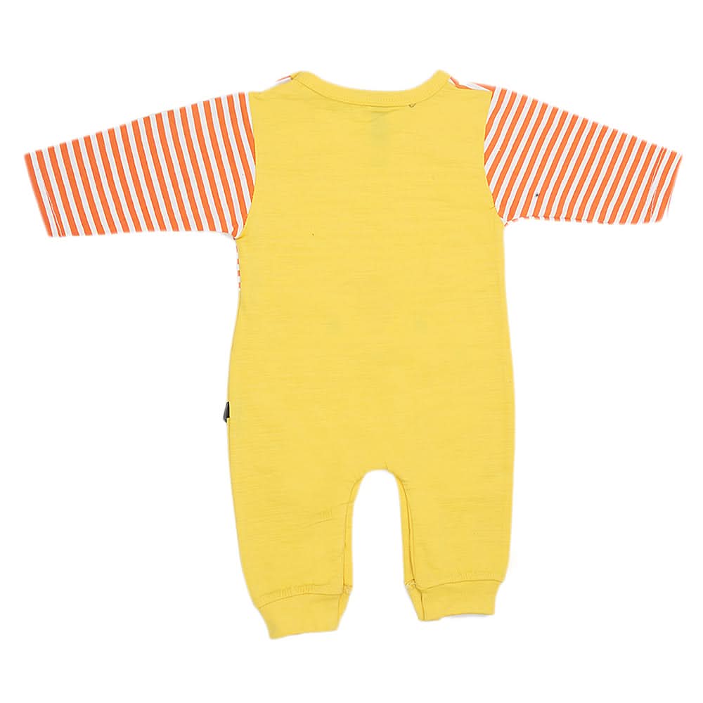 Newborn Boys Full Sleeves Romper 44031 - Yellow, Kids, New Born Boys Rompers, Chase Value, Chase Value