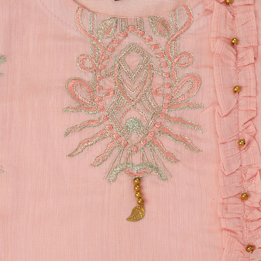 Girls Embroidered 3Pcs Shalwar Suit - Pink, Kids, Girls Sets And Suits, Chase Value, Chase Value