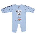Newborn Boys Full Sleeves Romper - Blue, Kids, New Born Boys Rompers, Chase Value, Chase Value