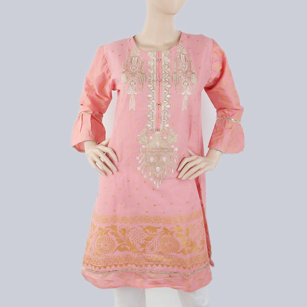 Women's Embroidered Kurti - Pink, Women, Ready Kurtis, Chase Value, Chase Value