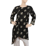 Women's Dobby Printed Kurti - Black, Women, Ready Kurtis, Chase Value, Chase Value