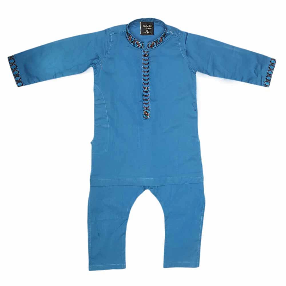 Boys Embroidered Shalwar Suit - Blue, Kids, Boys Shalwar Kameez, Chase Value, Chase Value