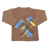 Boy's Full Sleeves T-Shirt - Olive Green, Kids, Boys T-Shirts, Chase Value, Chase Value