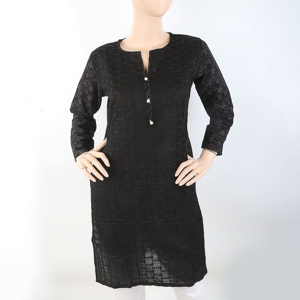 Women's Chicken Kurti - Black, Women, Ready Kurtis, Chase Value, Chase Value