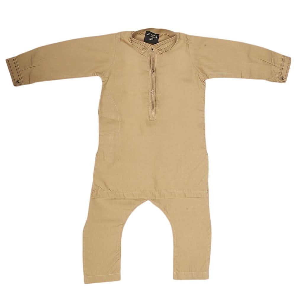Boys Embroidered Shalwar Suit - Khakhi, Kids, Boys Shalwar Kameez, Chase Value, Chase Value