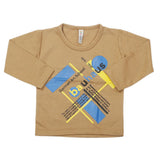 Boy's Full Sleeves T-Shirt - Brown, Kids, Boys T-Shirts, Chase Value, Chase Value