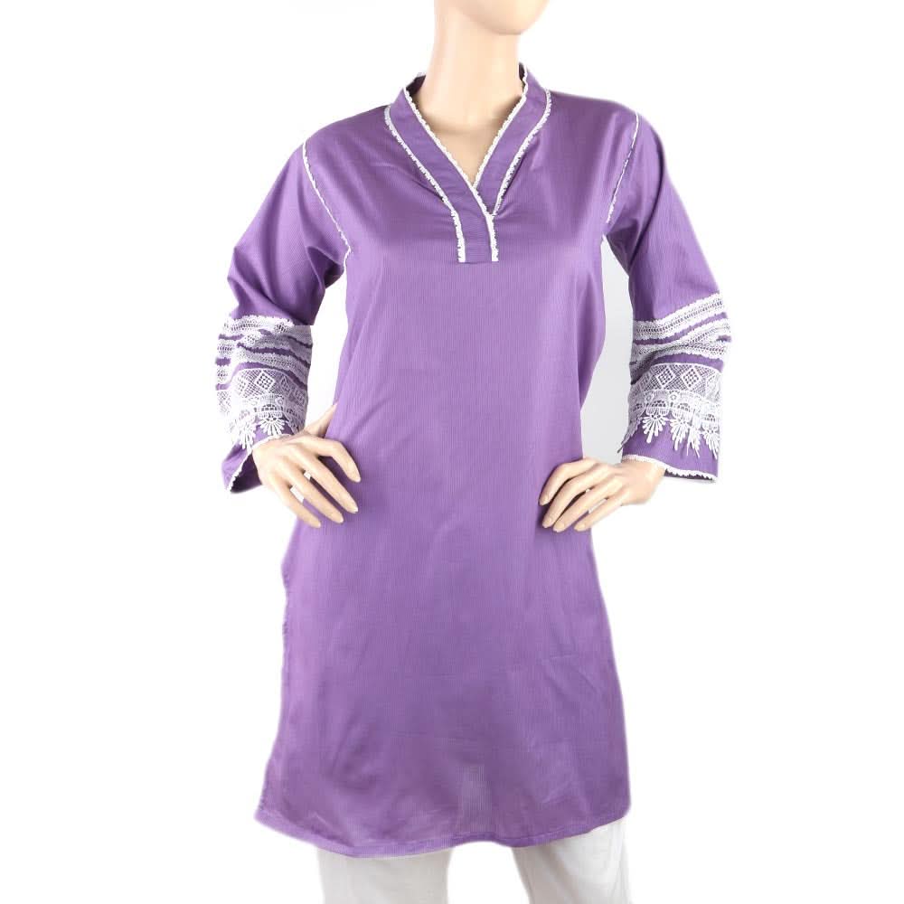 Women's Fancy Kurti - Purple, Women, Ready Kurtis, Chase Value, Chase Value
