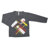 Boy's Full Sleeves T-Shirt - Dark Grey, Kids, Boys T-Shirts, Chase Value, Chase Value