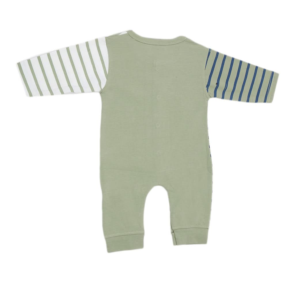 Newborn Boys Full Sleeves Romper - Green, Kids, New Born Boys Rompers, Chase Value, Chase Value