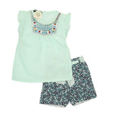 Newborn Baby Suit 2Pcs - Sea Green, Kids, NB Boys Sets And Suits, Chase Value, Chase Value