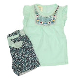 Newborn Baby Suit 2Pcs - Sea Green, Kids, NB Boys Sets And Suits, Chase Value, Chase Value