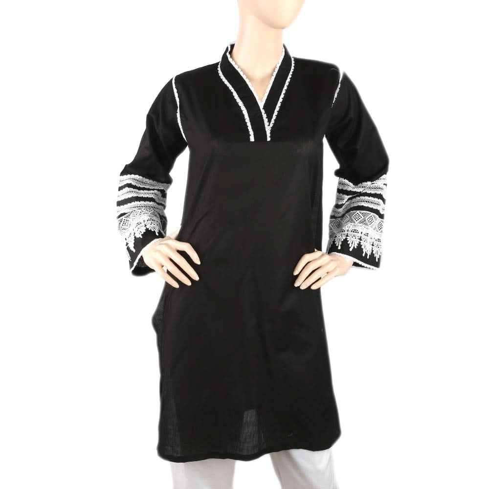 Women's Fancy Kurti - Black, Women, Ready Kurtis, Chase Value, Chase Value