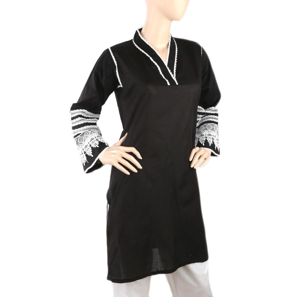Women's Fancy Kurti - Black, Women, Ready Kurtis, Chase Value, Chase Value