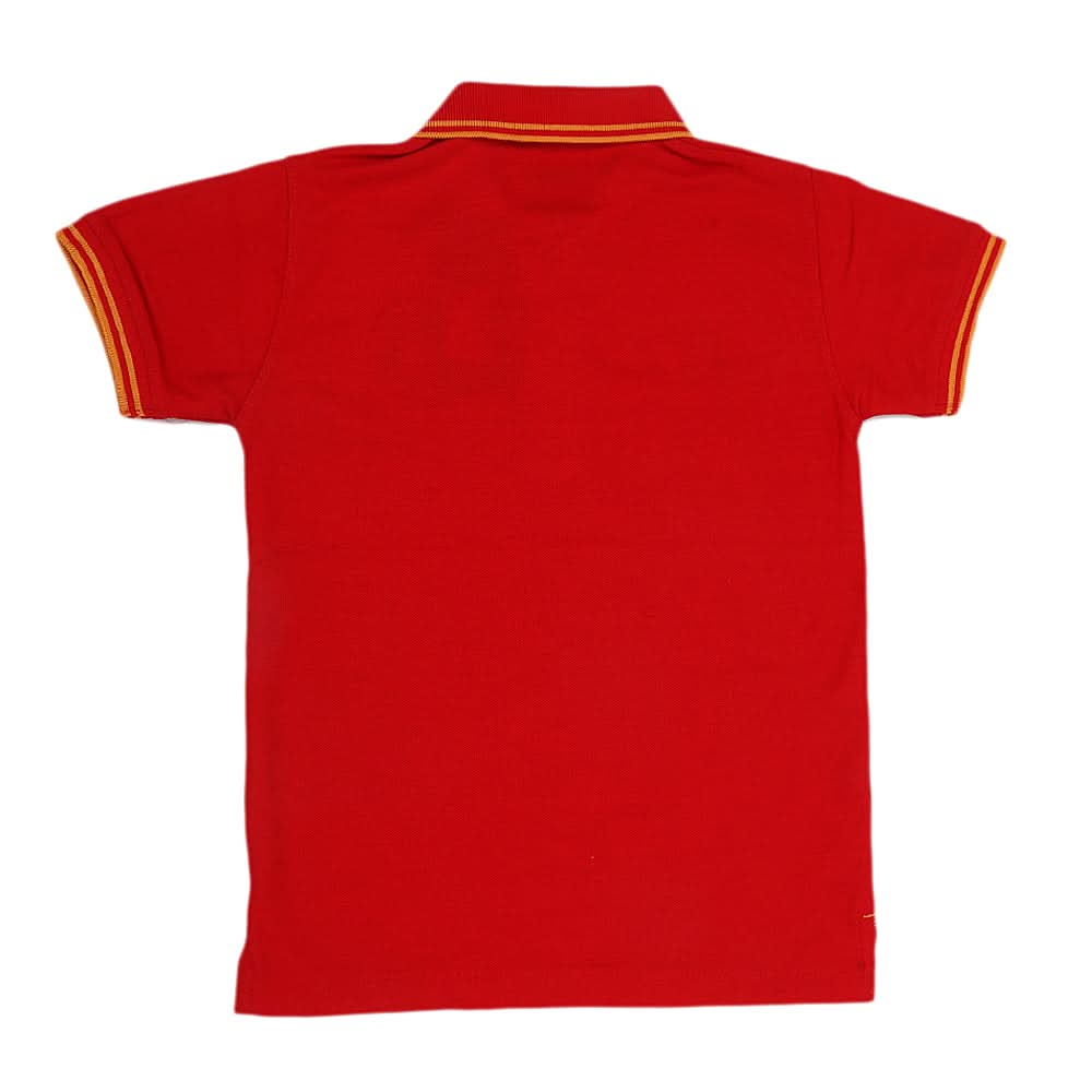 Boys Half Sleeves Polo T-Shirt - Red, Kids, Boys T-Shirts, Chase Value, Chase Value