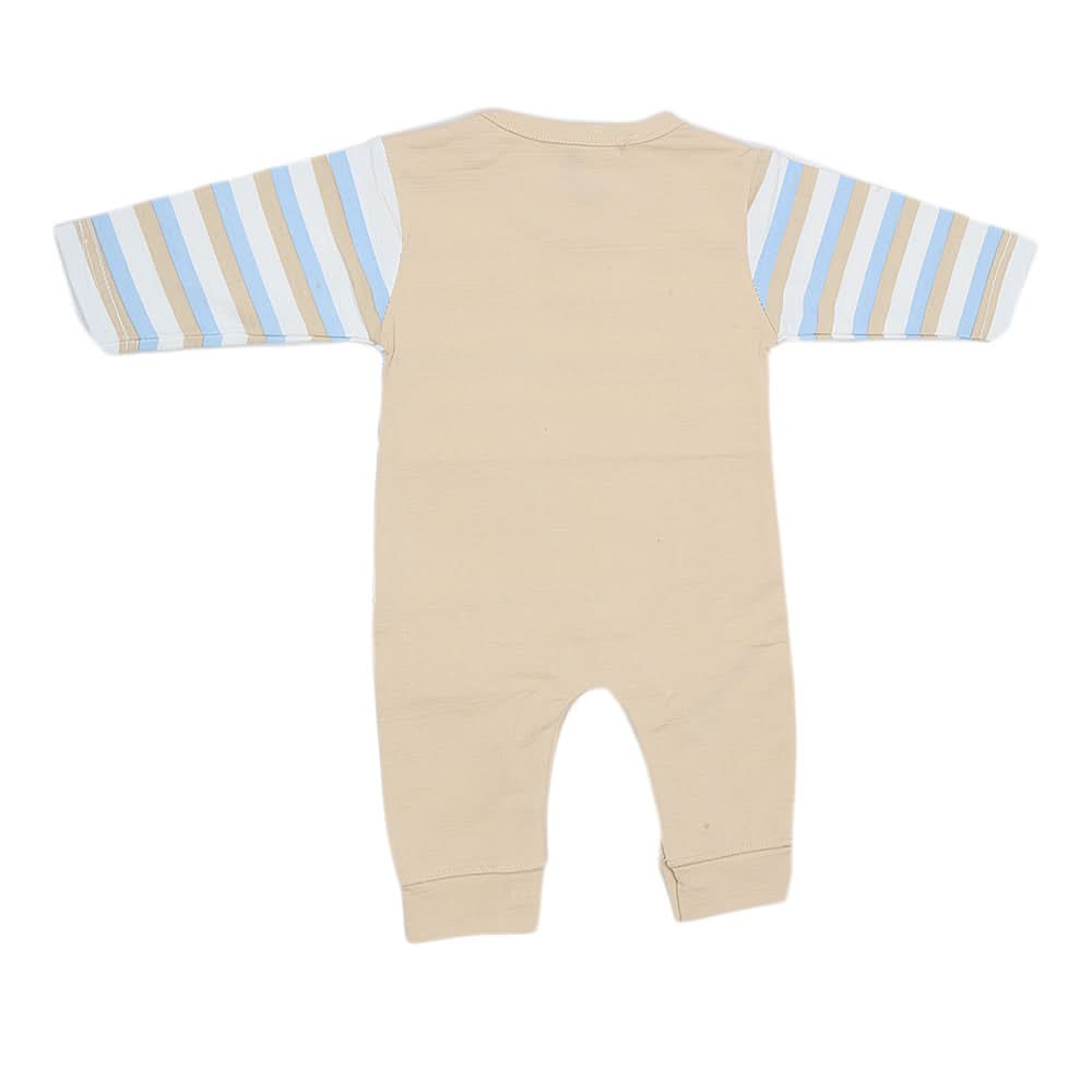 Newborn Boys Full Sleeves Romper - Fawn, Kids, New Born Boys Rompers, Chase Value, Chase Value