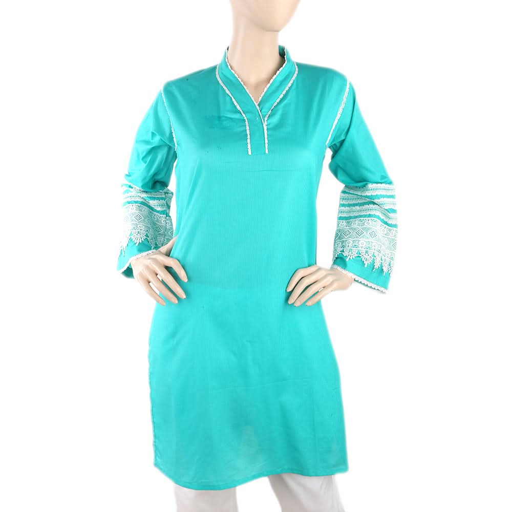 Women's Fancy Kurti - Sea Green, Women, Ready Kurtis, Chase Value, Chase Value