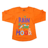 Girls Full Sleeves Jersey T-Shirt - Orange, Kids, Girls T-Shirts, Chase Value, Chase Value
