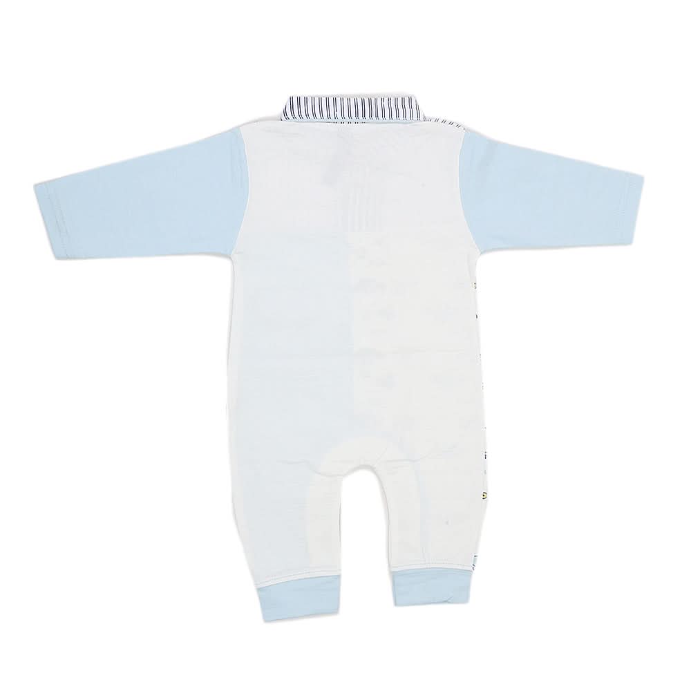 Newborn Boys Full Sleeves Romper 44006 - Blue, Kids, New Born Boys Rompers, Chase Value, Chase Value