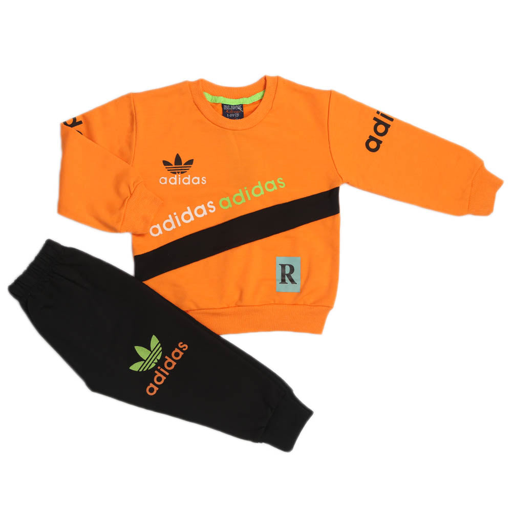 Boys 2Pcs Full Sleeves Suits - Orange, Boys Sets & Suits, Chase Value, Chase Value