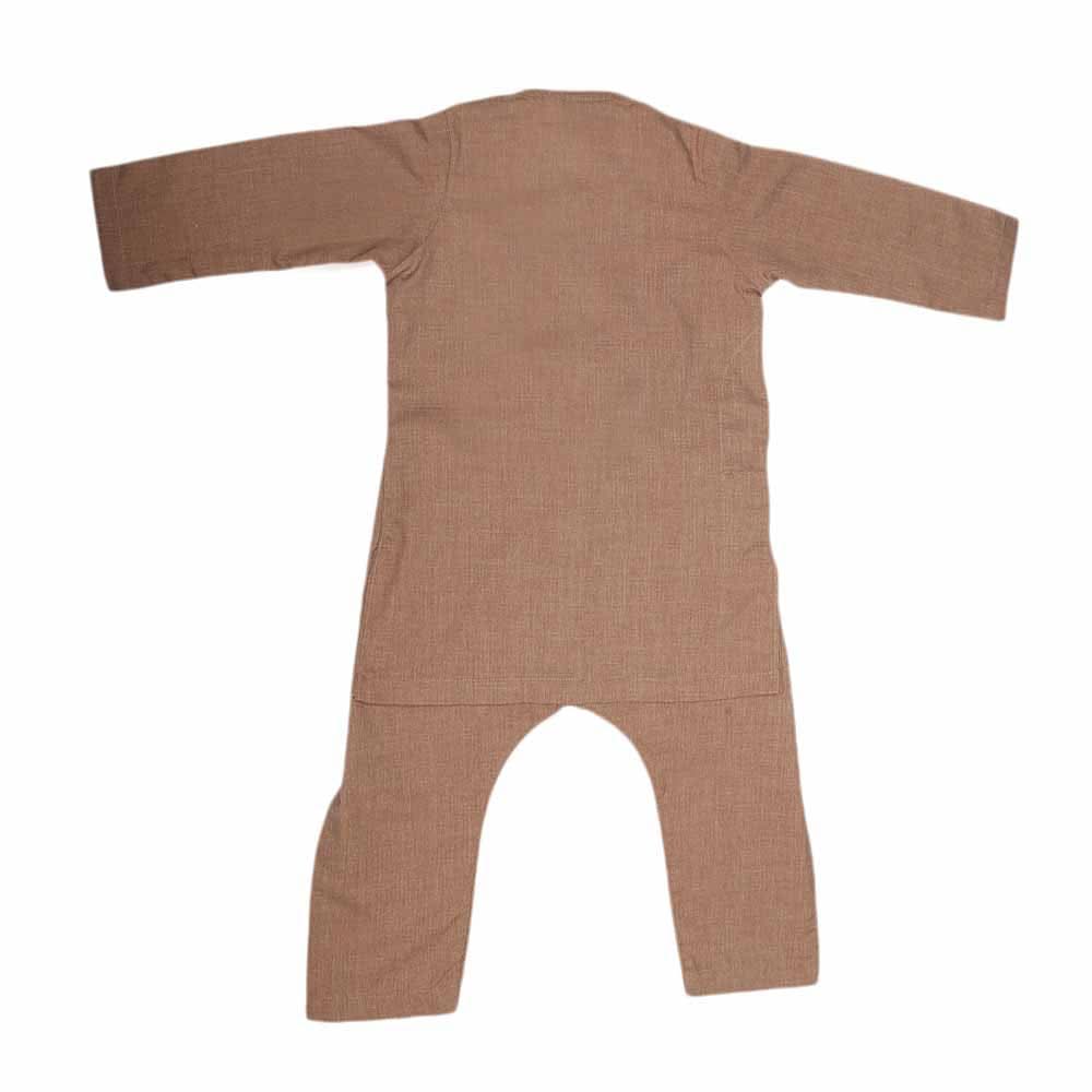 Boys Embroidered Shalwar Suit - Light Brown, Kids, Boys Shalwar Kameez, Chase Value, Chase Value