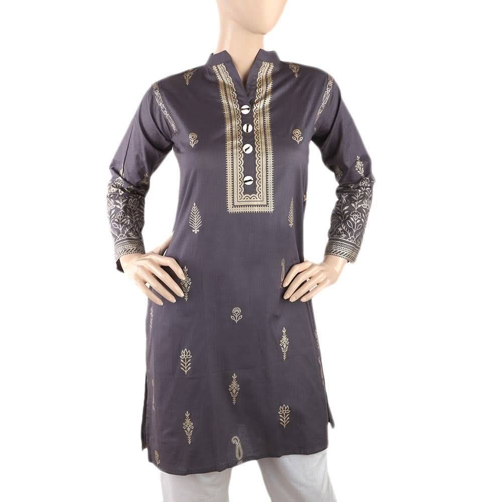 Women's Fancy Kurti - Grey, Women, Ready Kurtis, Chase Value, Chase Value