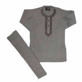 Boys Embroidered Shalwar Suit - Grey, Kids, Boys Shalwar Kameez, Chase Value, Chase Value