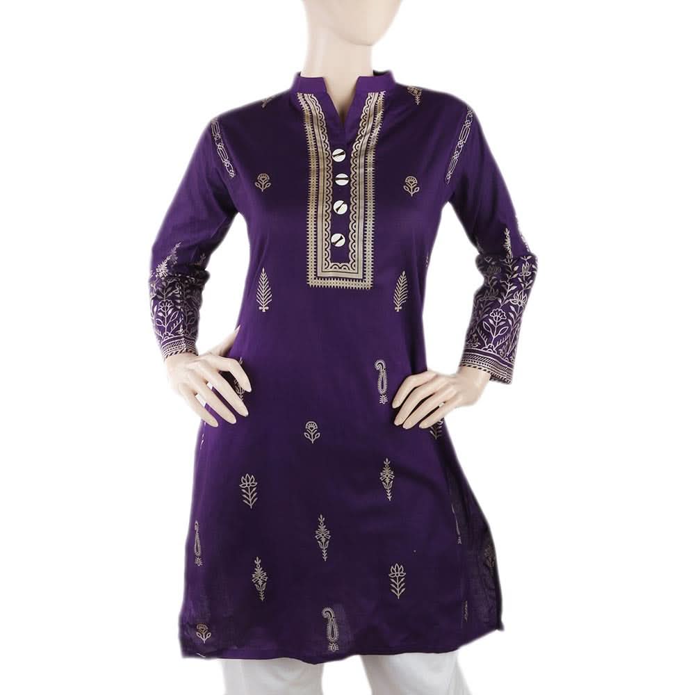 Women's Fancy Kurti - Purple, Women, Ready Kurtis, Chase Value, Chase Value