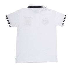 Boys Half Sleeves Polo T-Shirt - White, Kids, Boys T-Shirts, Chase Value, Chase Value