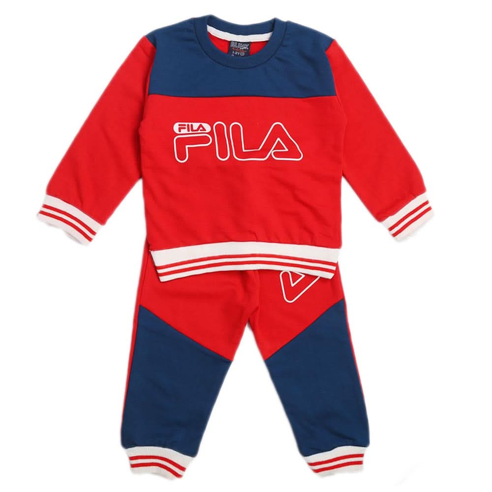 Boys 2Pcs Full Sleeves Suit - Red, Boys Sets & Suits, Chase Value, Chase Value