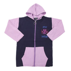 Girls Zipper Hoodie - Navy Blue, Kids, Girls Hoodies and Sweat Shirts, Chase Value, Chase Value