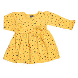 Girls Full Sleeves Frock - Yellow, Girls Frocks, Chase Value, Chase Value