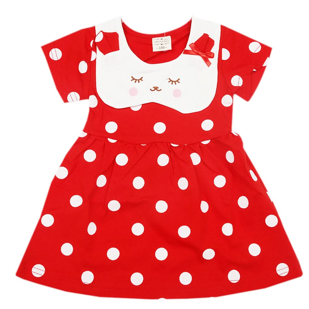 Newborn Girls Frock - Red, Kids, Newborn Girls Frocks, Chase Value, Chase Value