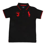 Boys Half Sleeves Polo T-Shirt - Black, Kids, Boys T-Shirts, Chase Value, Chase Value
