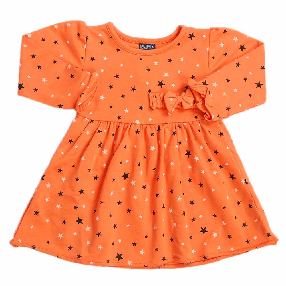 Newborn Girls Frock - Orange, Newborn Girls Frocks, Chase Value, Chase Value