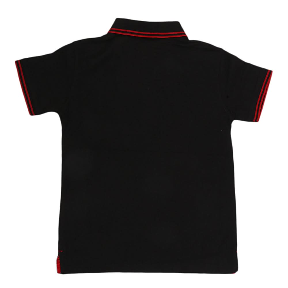Boys Half Sleeves Polo T-Shirt - Black, Kids, Boys T-Shirts, Chase Value, Chase Value