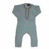 Boys Embroidered Shalwar Suit - Steel Blue, Kids, Boys Shalwar Kameez, Chase Value, Chase Value
