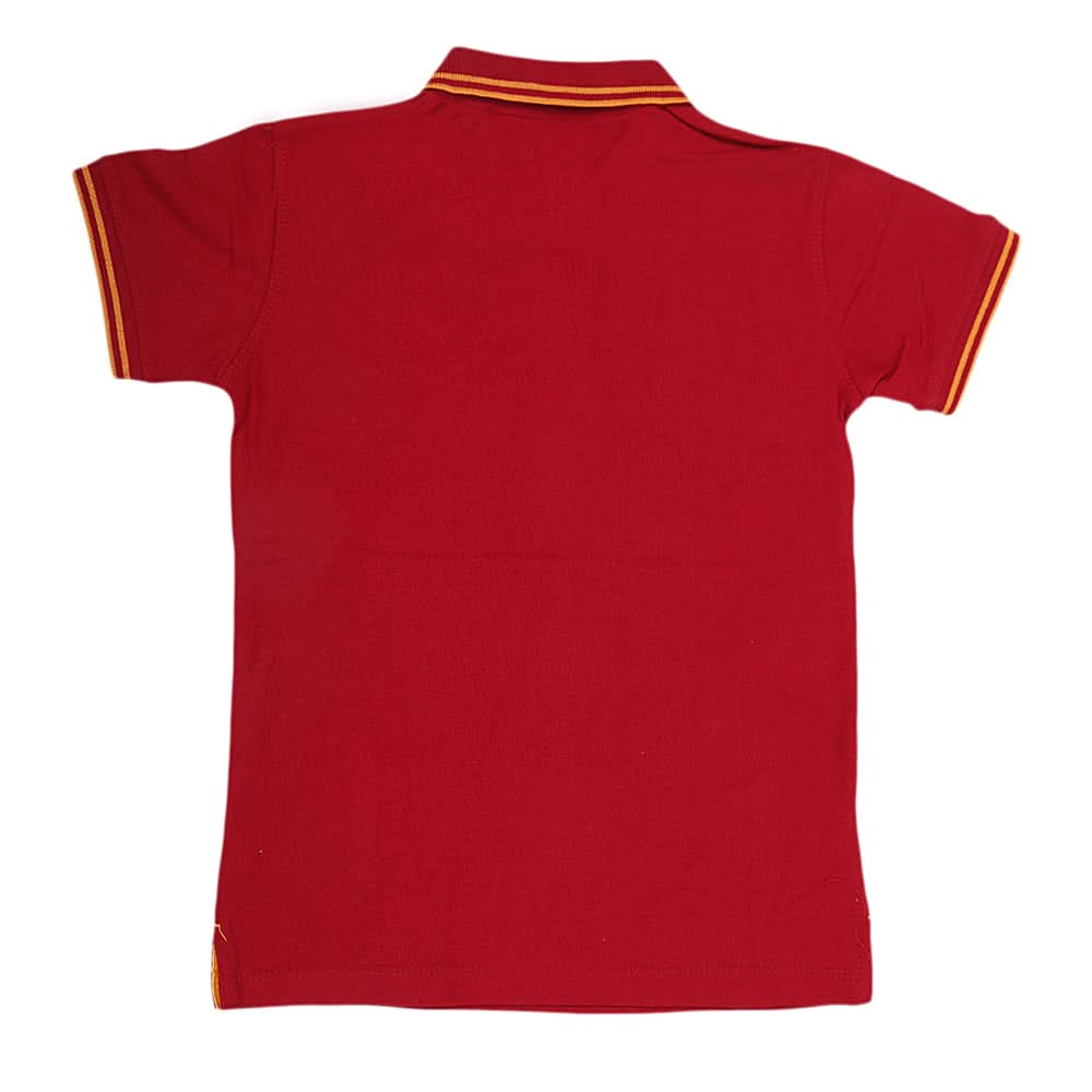 Boys Half Sleeves Polo T-Shirt - Maroon, Kids, Boys T-Shirts, Chase Value, Chase Value