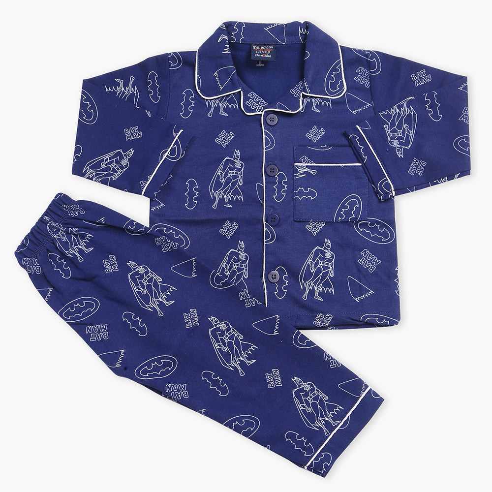 Boys Full Sleeves Night Suit - Navy Blue, Boys Sets & Suits, Chase Value, Chase Value