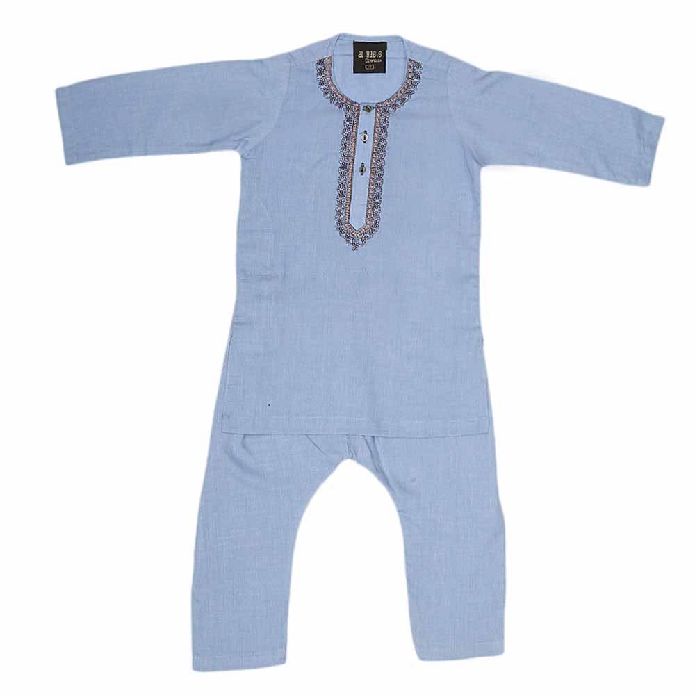 Boys Embroidered Shalwar Suit - Blue, Kids, Boys Shalwar Kameez, Chase Value, Chase Value