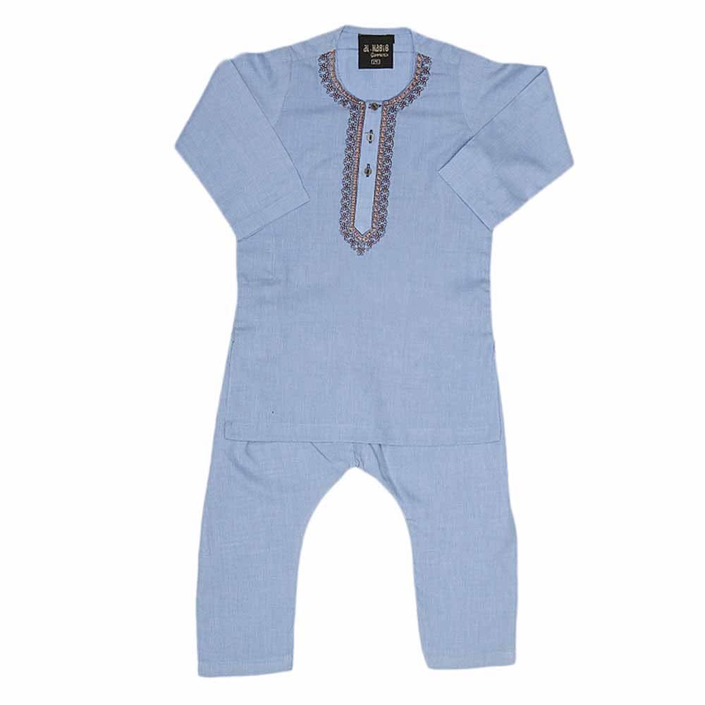 Boys Embroidered Shalwar Suit - Blue, Kids, Boys Shalwar Kameez, Chase Value, Chase Value