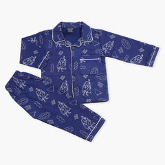 Boys Full Sleeves Night Suit - Navy Blue, Boys Sets & Suits, Chase Value, Chase Value