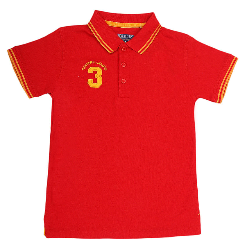 Boys Half Sleeves Polo T-Shirt - Red, Kids, Boys T-Shirts, Chase Value, Chase Value