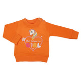 Newborn Girls Terry T-Shirt - Orange, Kids, New Born Girls T-Shirts, Chase Value, Chase Value