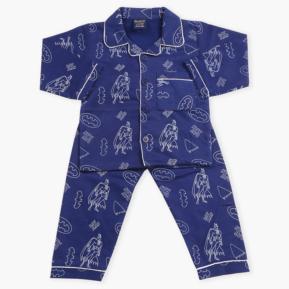 Boys Full Sleeves Night Suit - Navy Blue, Boys Sets & Suits, Chase Value, Chase Value