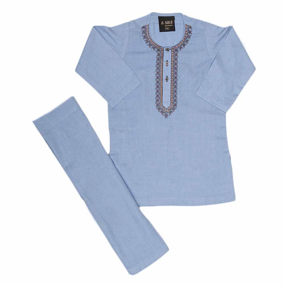 Boys Embroidered Shalwar Suit - Blue, Kids, Boys Shalwar Kameez, Chase Value, Chase Value
